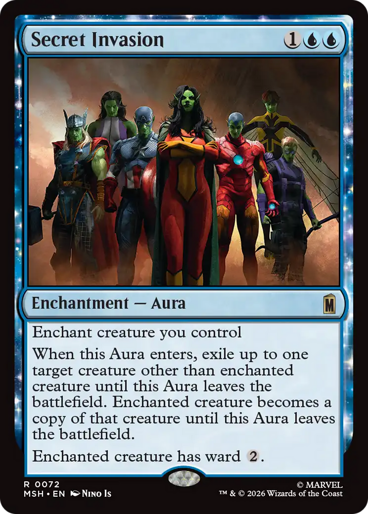 Secret Invasion - Rare Enchantment — Aura card from Marvel Super Heroes