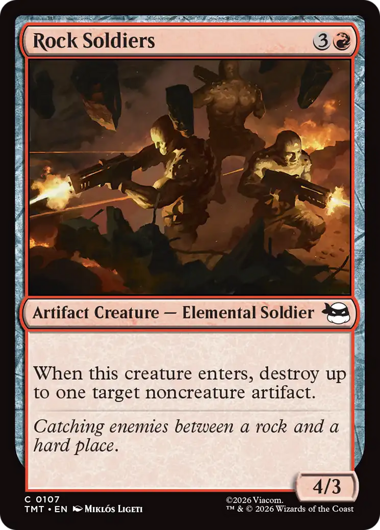 Rock Soldiers - Common Artifact Creature — Elemental Soldier card from Teenage Mutant Ninja Turtles