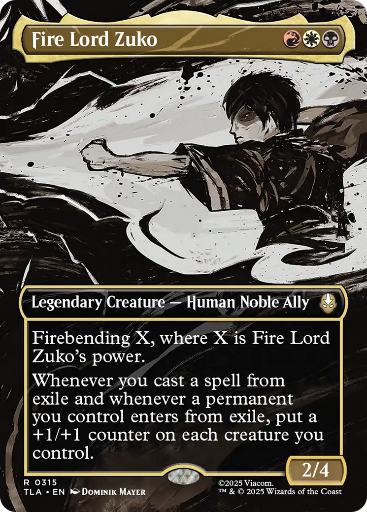 Fire Lord Zuko - Rare Legendary Creature — Human Noble Ally card from Avatar: The Last Airbender