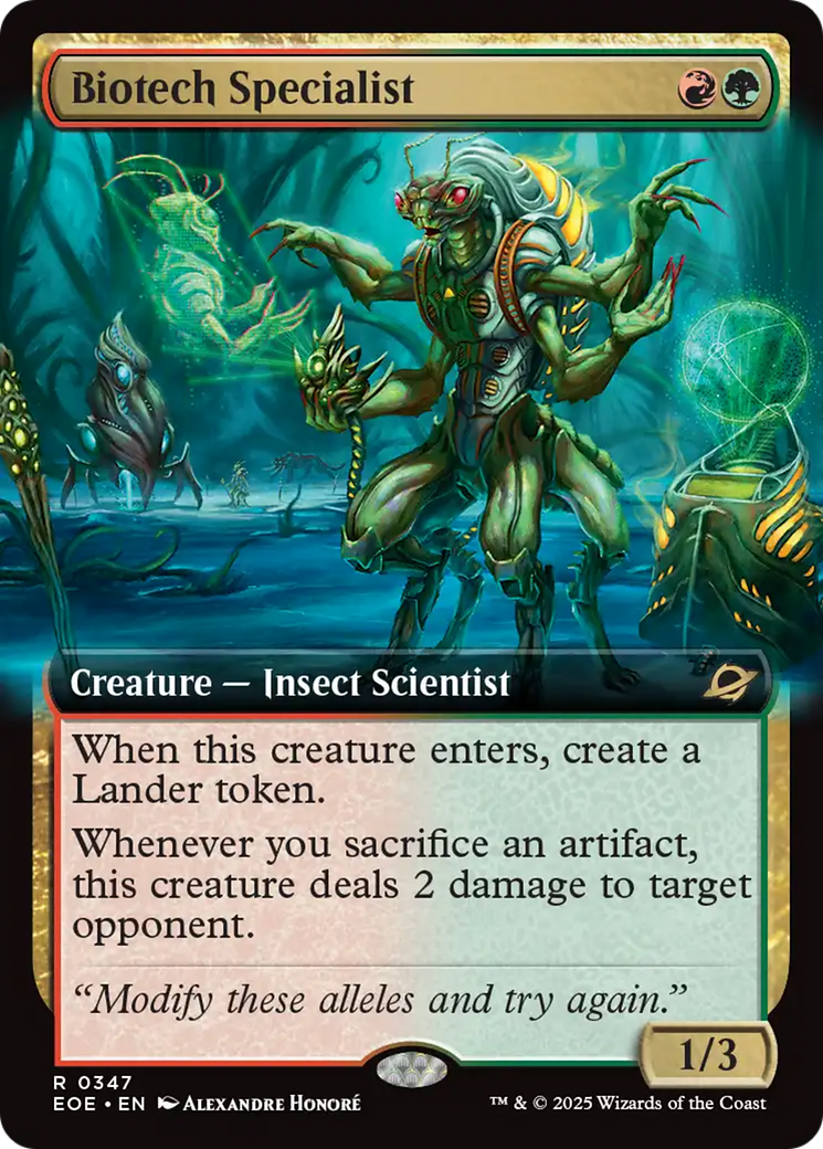 Biotech Specialist - Rare Creature — Insect Scientist card from Edge of Eternities