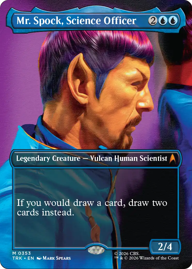 Mr. Spock, Science Officer - Mythic Legendary Creature — Vulcan Human Scientist card from Star Trek