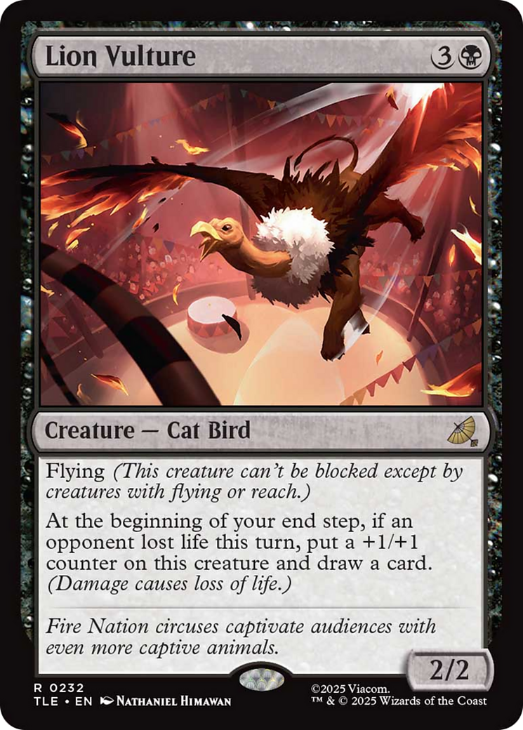 Lion Vulture - Rare Creature — Cat Bird card from Avatar: The Last Airbender Eternal