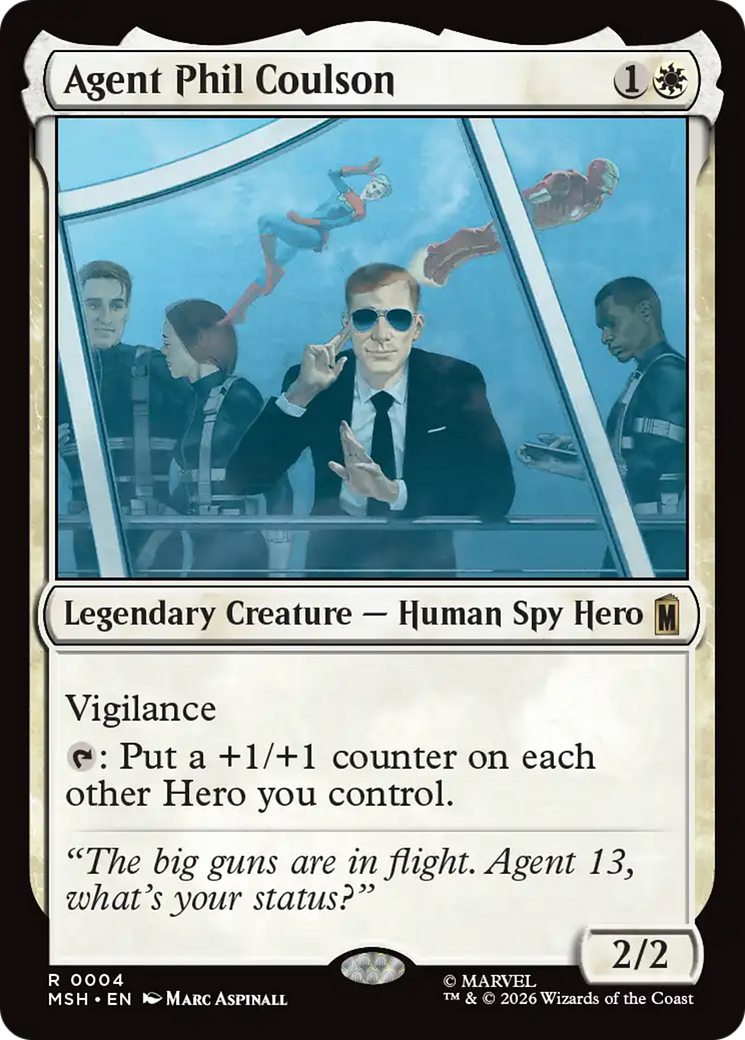Agent Phil Coulson - Rare Legendary Creature — Human Spy Hero card from Marvel Super Heroes