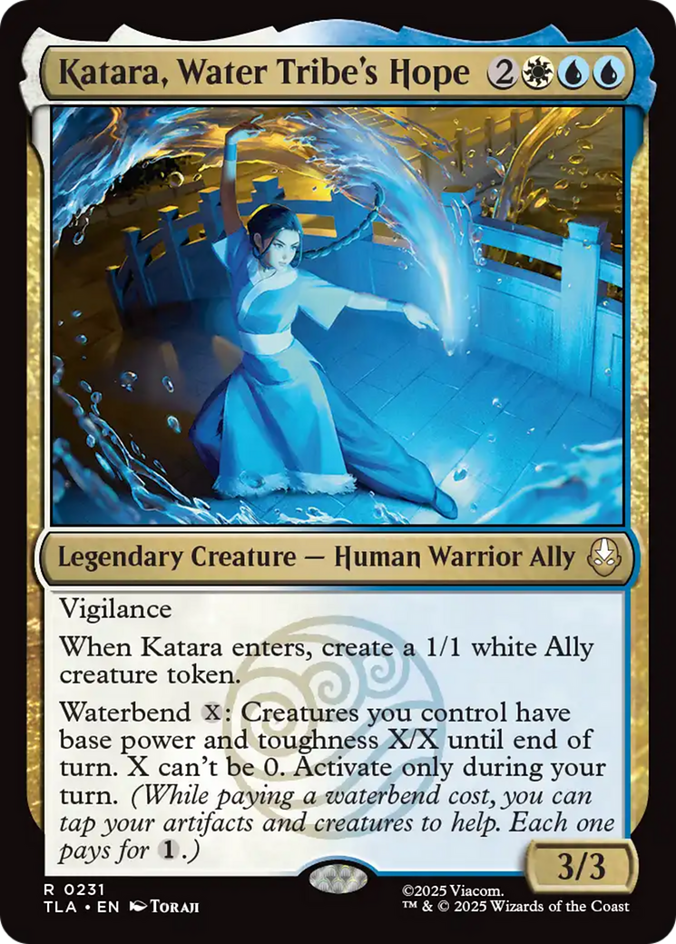 Katara, Water Tribe's Hope - Rare Legendary Creature — Human Warrior Ally card from Avatar: The Last Airbender