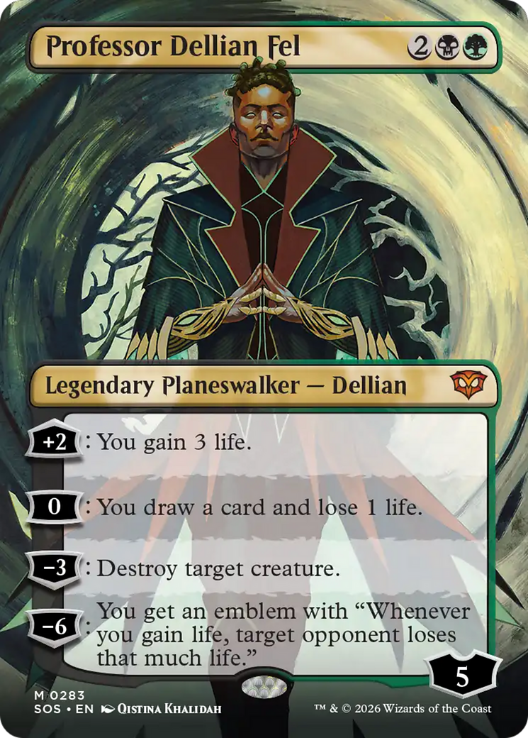 Professor Dellian Fel - Mythic Legendary Planeswalker — Dellian card from Secrets of Strixhaven