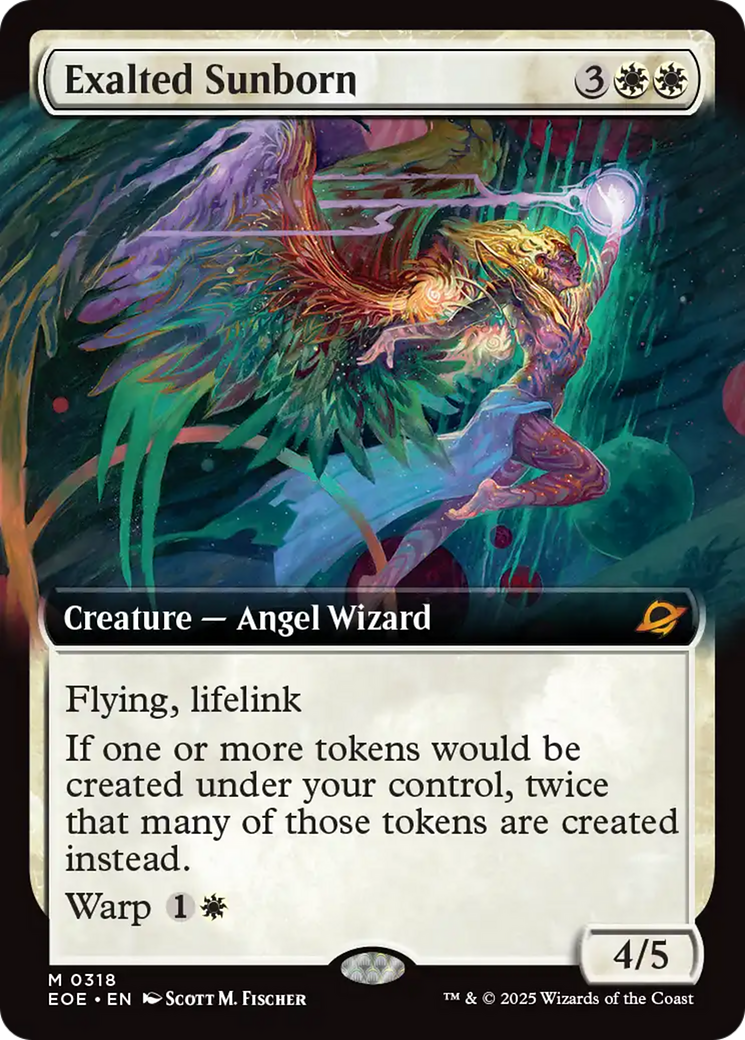 Exalted Sunborn - Mythic Creature — Angel Wizard card from Edge of Eternities