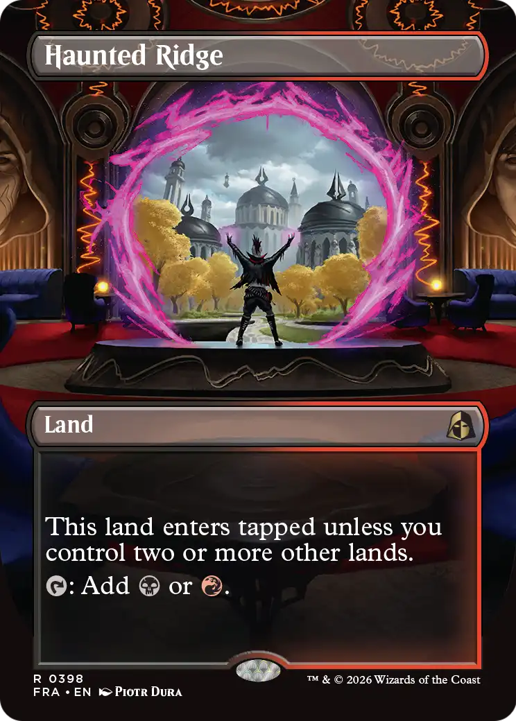 Haunted Ridge - Rare Land card from Reality Fracture