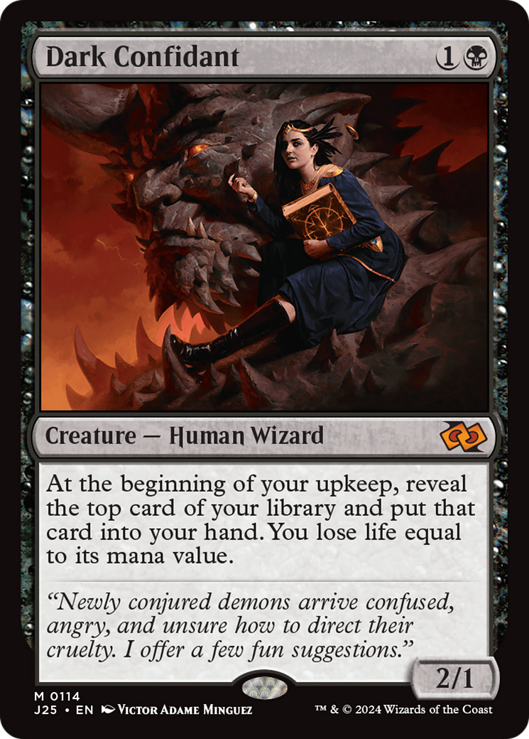 Dark Confidant - Mythic Creature — Human Wizard card from Foundations Jumpstart
