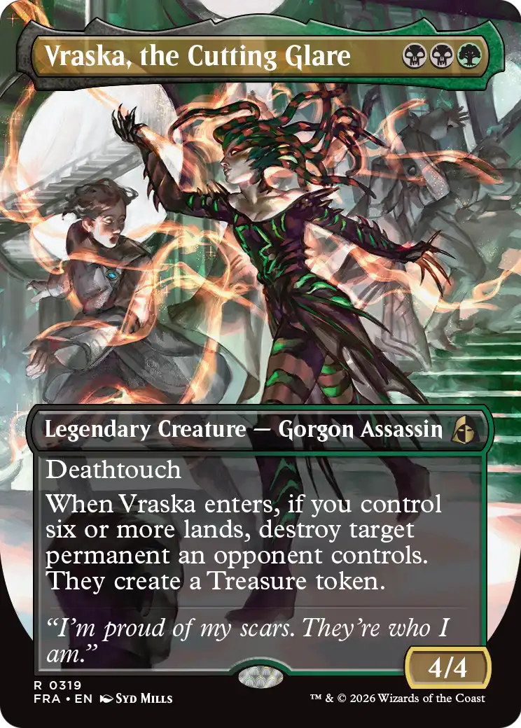 Vraska, the Cutting Glare - Rare Legendary Creature — Gorgon Assassin card from Reality Fracture