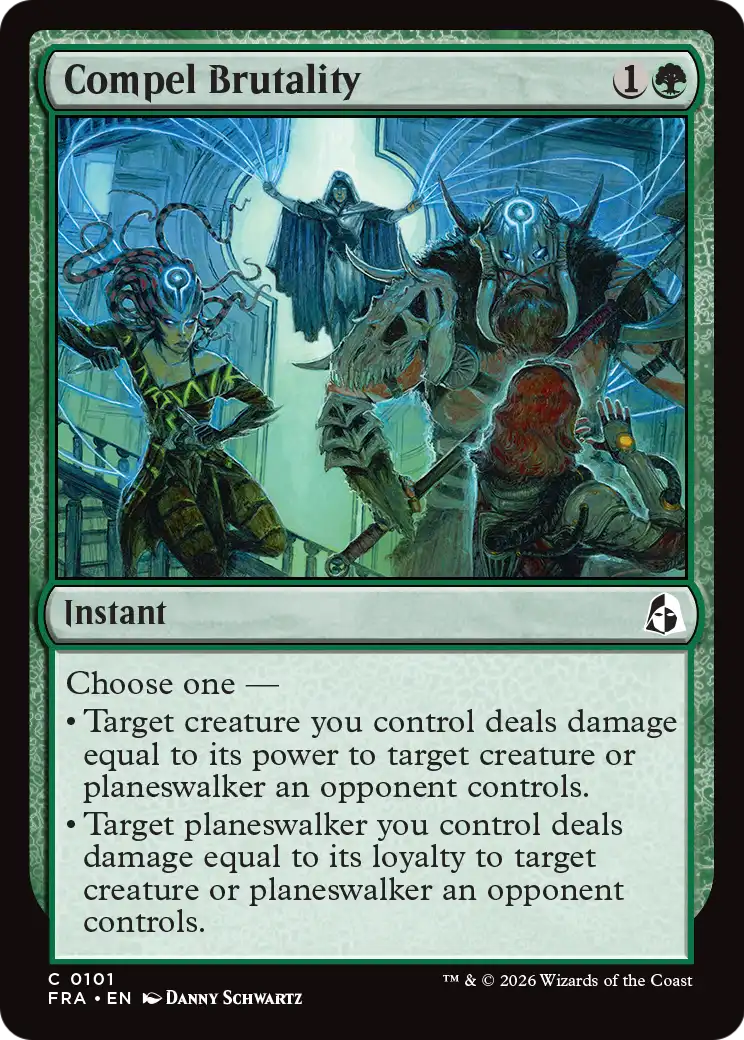Compel Brutality - Common Instant card from Reality Fracture
