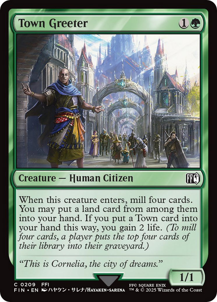 Town Greeter - Common Creature — Human Citizen card from Final Fantasy