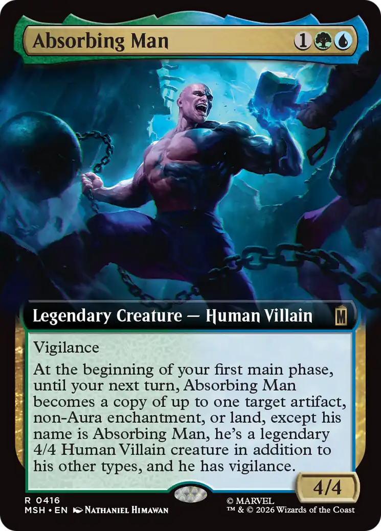 Absorbing Man - Rare Legendary Creature — Human Villain card from Marvel Super Heroes