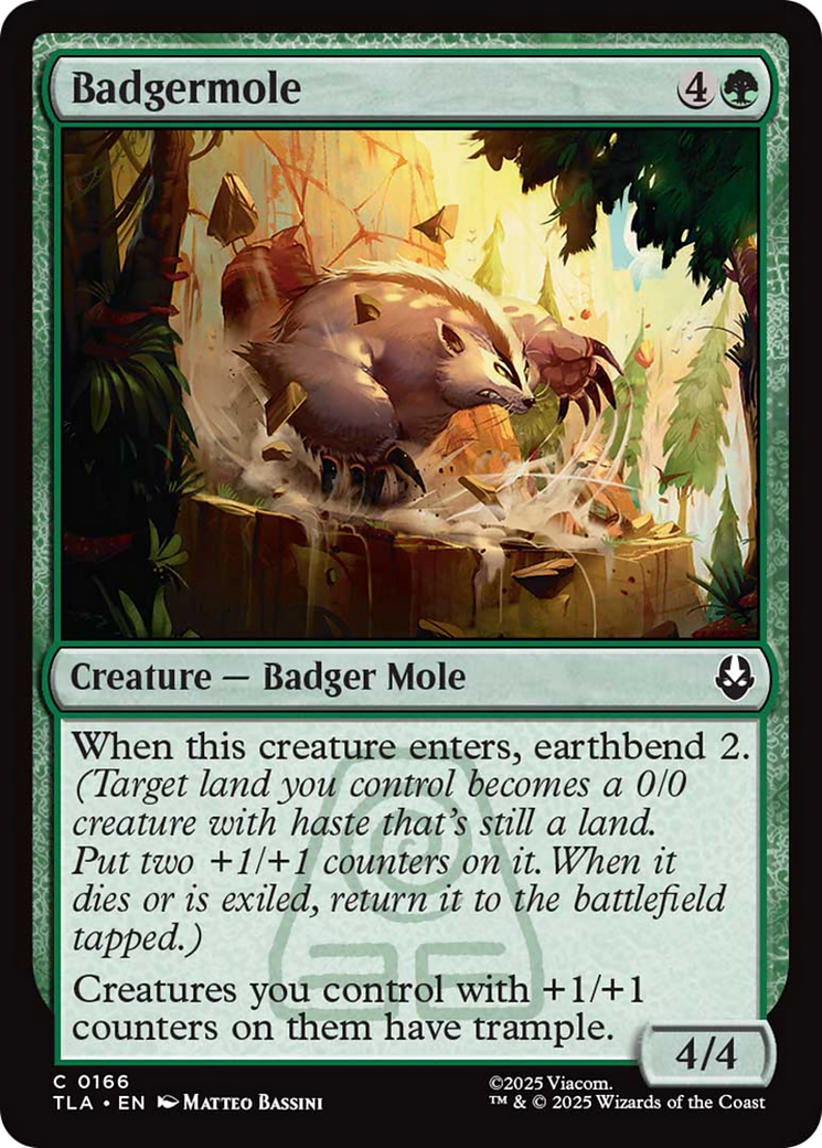 Badgermole - Common Creature — Badger Mole card from Avatar: The Last Airbender