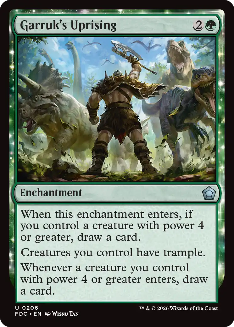 Garruk's Uprising - Uncommon Enchantment card from Foundations Commander