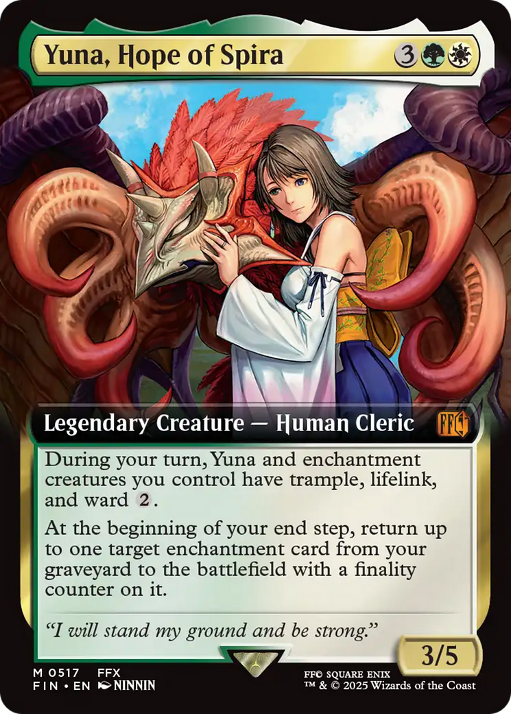 Yuna, Hope of Spira - Mythic Legendary Creature — Human Cleric card from Final Fantasy