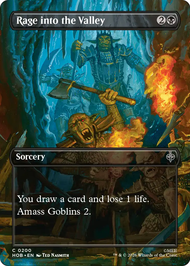 Rage into the Valley - Common Sorcery card from The Hobbit