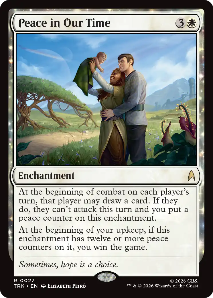 Peace in Our Time - Rare Enchantment card from Star Trek
