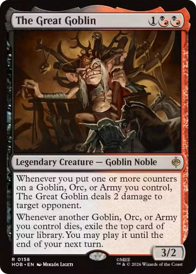 The Great Goblin - Rare Legendary Creature — Goblin Noble card from The Hobbit