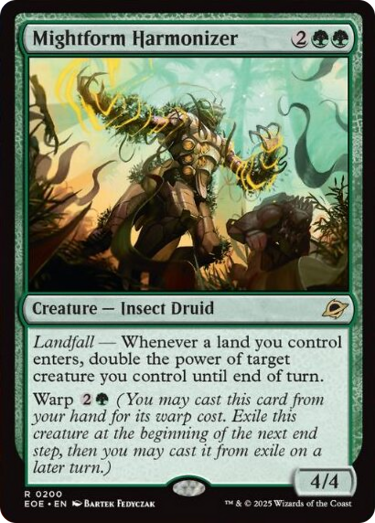 Mightform Harmonizer - Rare Creature — Insect Druid card from Edge of Eternities