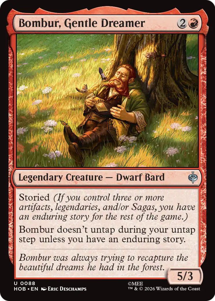 Bombur, Gentle Dreamer - Uncommon Legendary Creature — Dwarf Bard card from The Hobbit