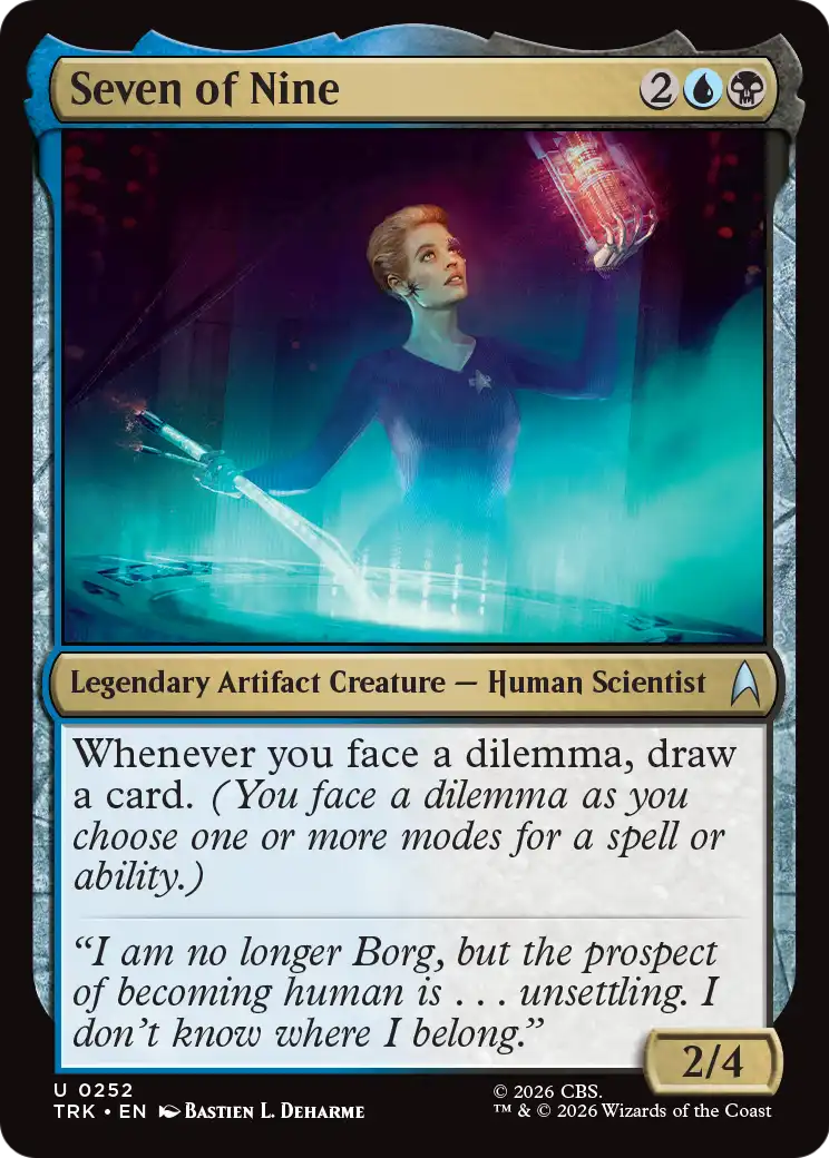 Seven of Nine - Uncommon Legendary Artifact Creature — Human Scientist card from Star Trek