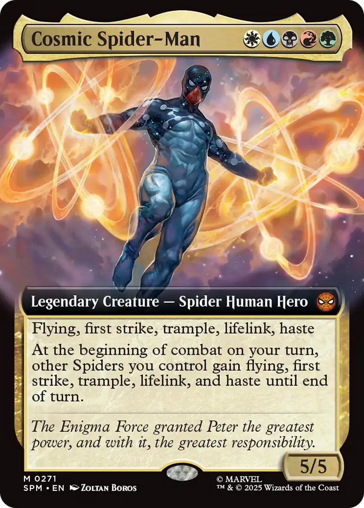 Cosmic Spider-Man - Mythic Legendary Creature — Spider Human Hero card from Marvel's Spider-Man