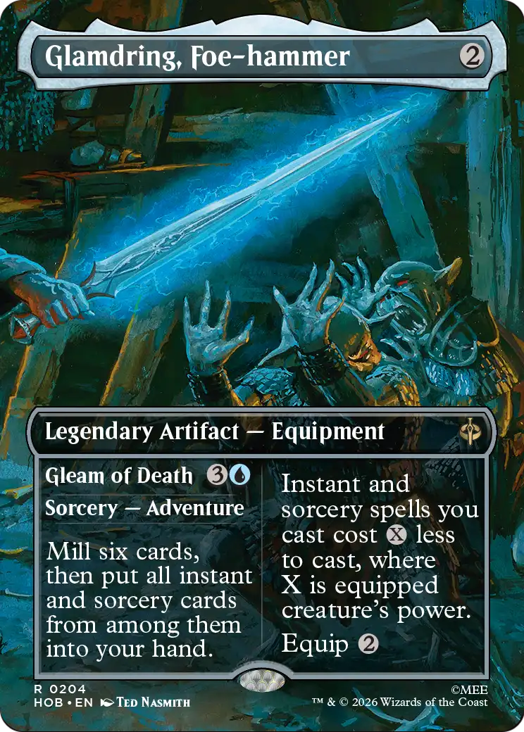 Glamdring, Foe-hammer // Gleam of Death - Rare Legendary Artifact — Equipment card from The Hobbit
