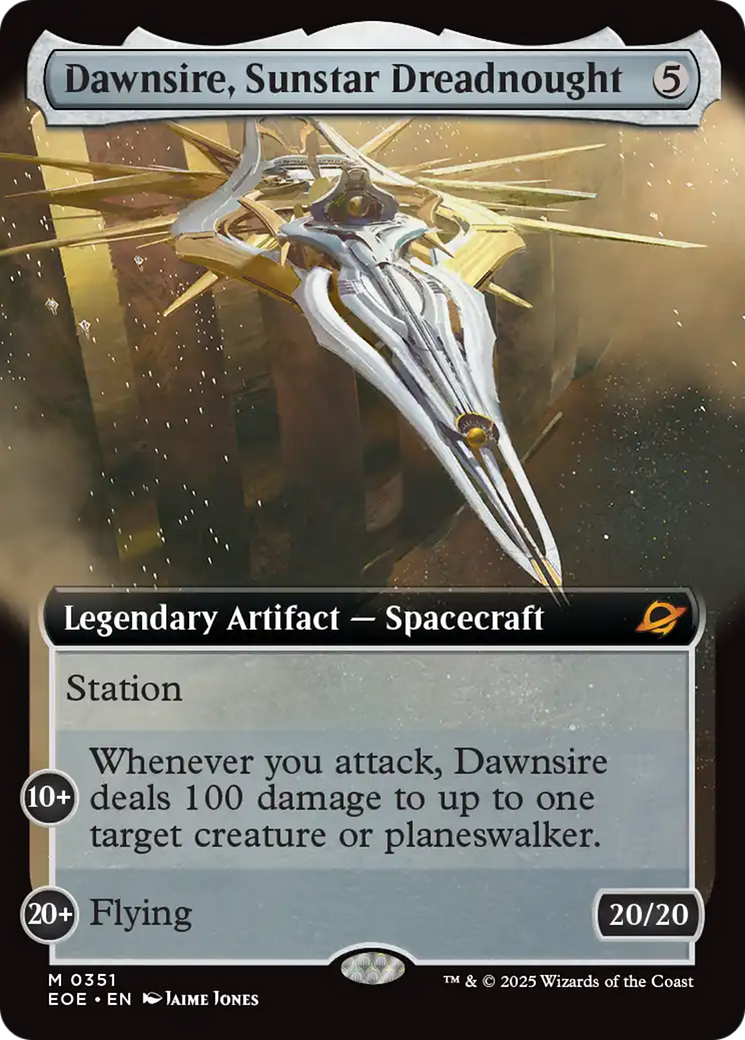Dawnsire, Sunstar Dreadnought - Mythic Legendary Artifact — Spacecraft card from Edge of Eternities