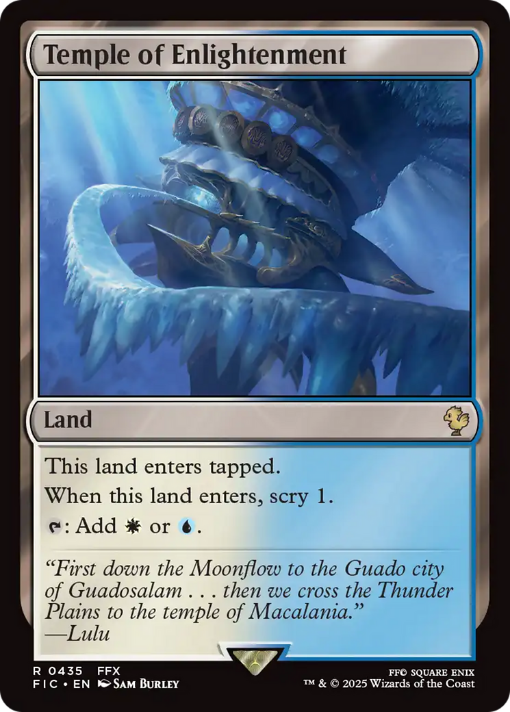 Temple of Enlightenment - Rare Land card from Final Fantasy Commander