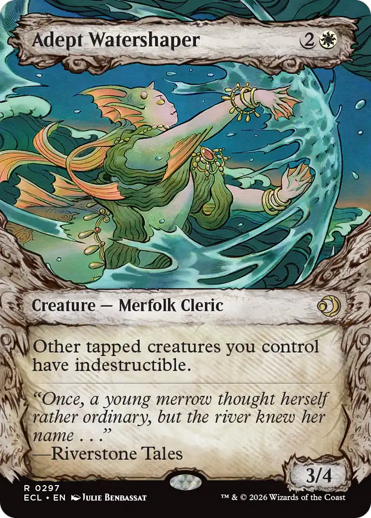 Adept Watershaper - Rare Creature — Merfolk Cleric card from Lorwyn Eclipsed