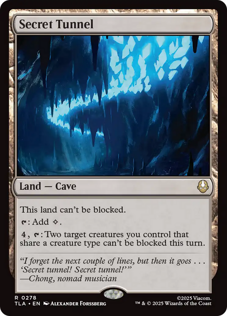 Secret Tunnel - Rare Land — Cave card from Avatar: The Last Airbender