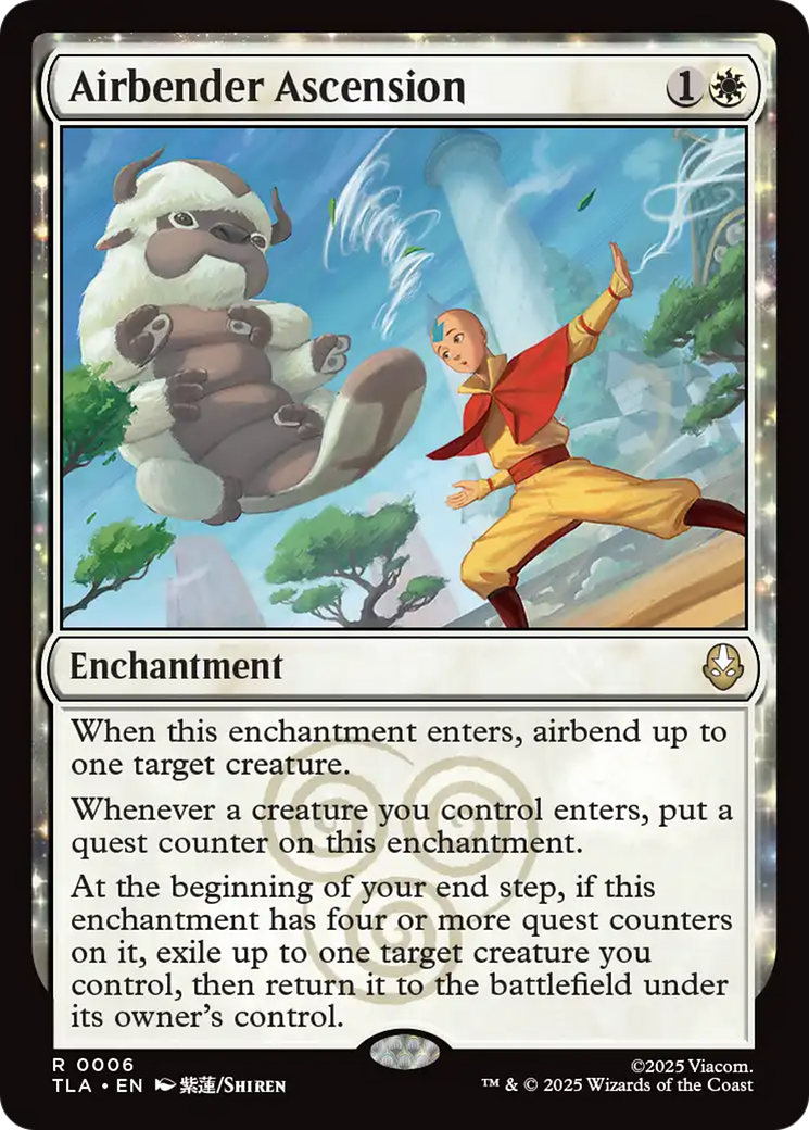 Airbender Ascension - Rare Enchantment card from Avatar: The Last Airbender