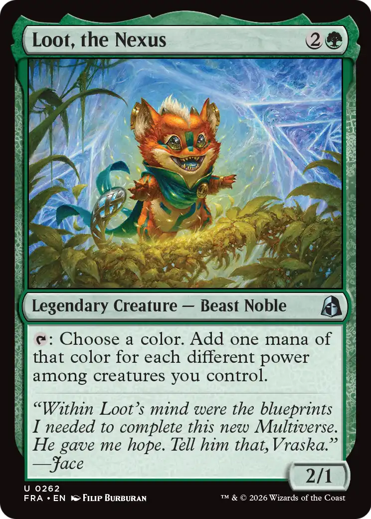 Loot, the Nexus - Uncommon Legendary Creature — Beast Noble card from Reality Fracture