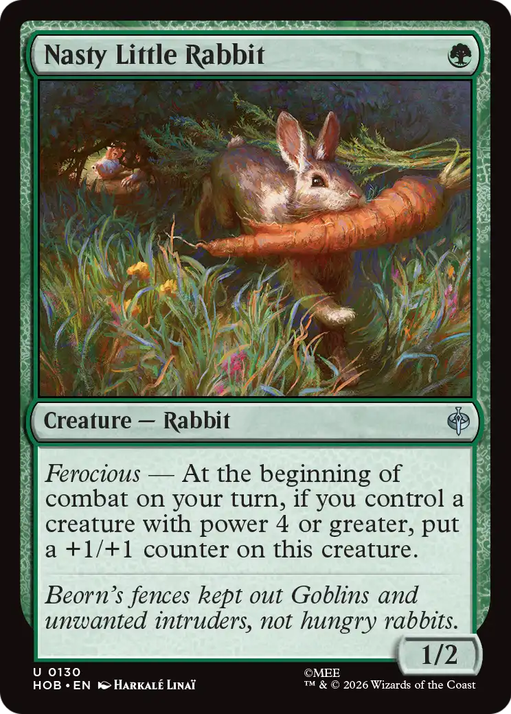 Nasty Little Rabbit - Uncommon Creature — Rabbit card from The Hobbit