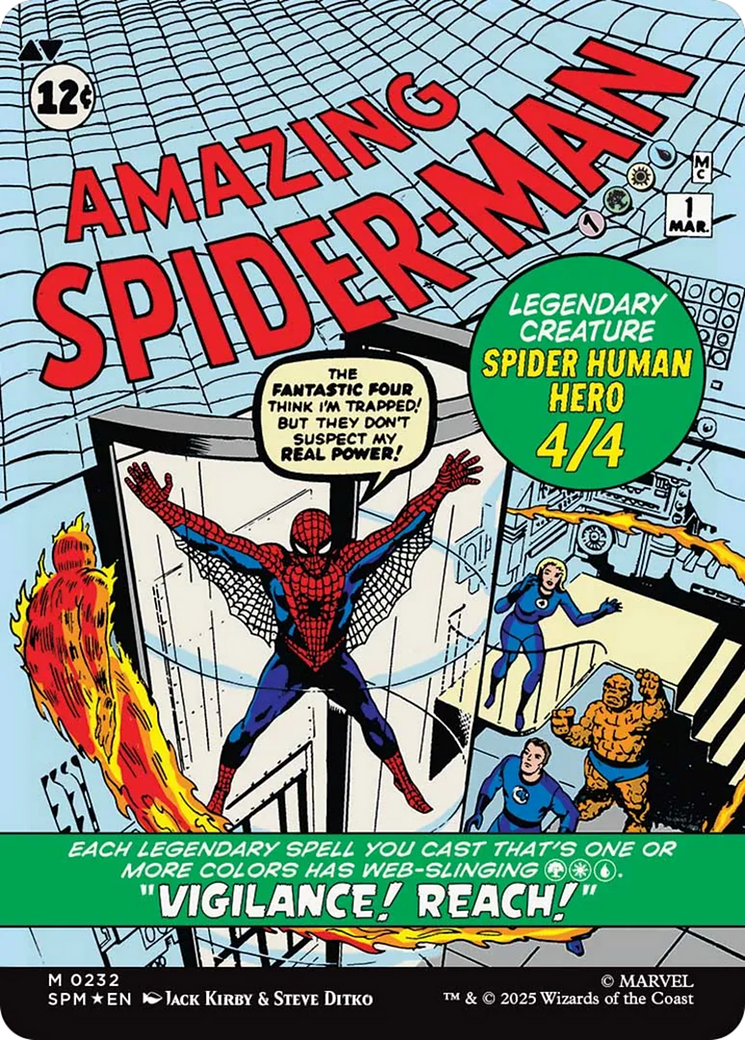 Back face of Peter Parker // Amazing Spider-Man - Legendary Creature — Human Scientist Hero card