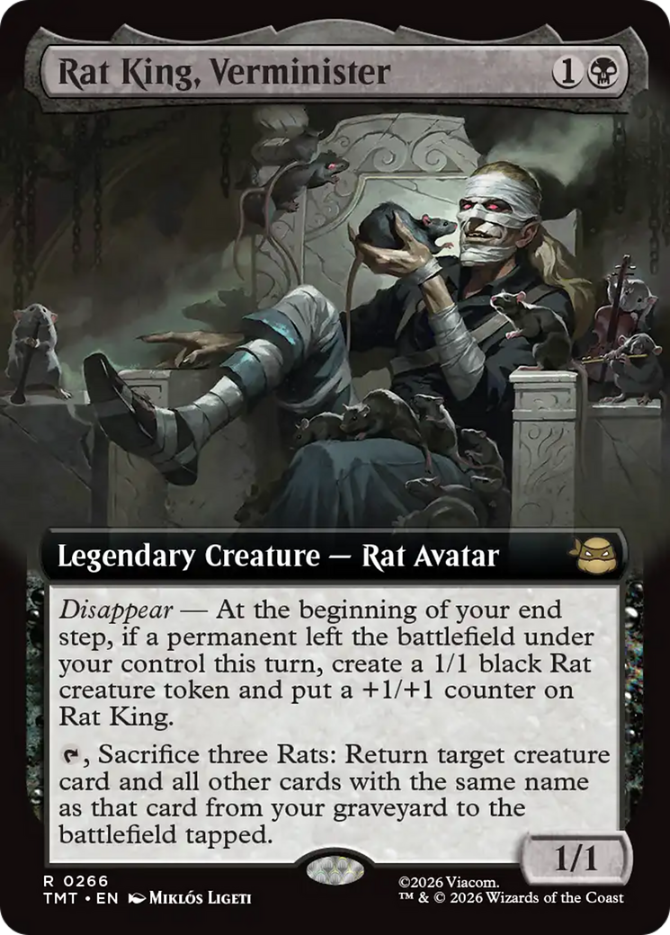 Rat King, Verminister - Rare Legendary Creature — Rat Avatar card from Teenage Mutant Ninja Turtles
