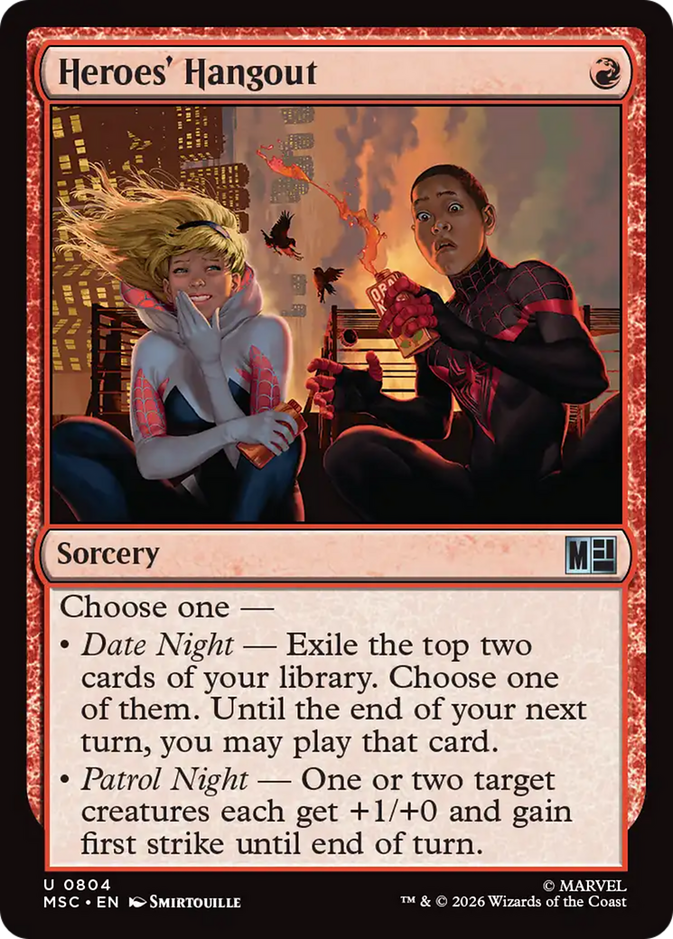 Heroes' Hangout - Uncommon Sorcery card from Marvel Super Heroes Commander