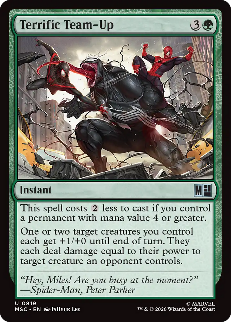 Terrific Team-Up - Uncommon Instant card from Marvel Super Heroes Commander
