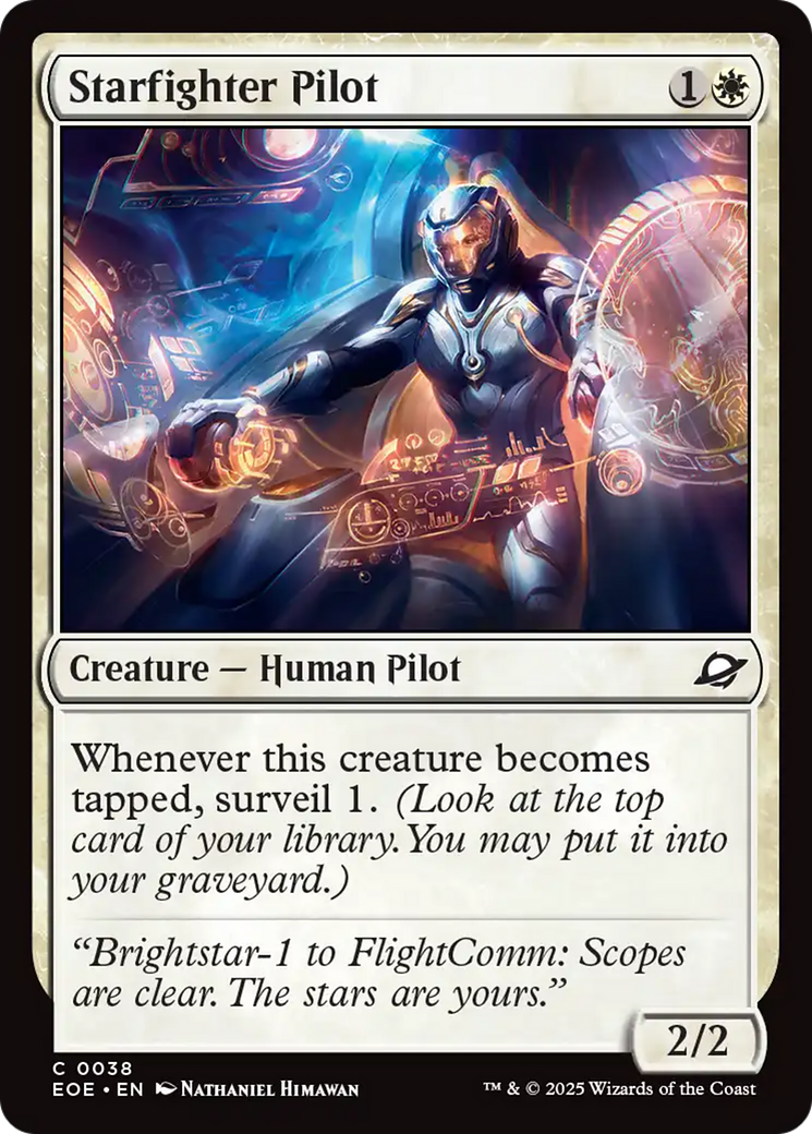 Starfighter Pilot - Common Creature — Human Pilot card from Edge of Eternities