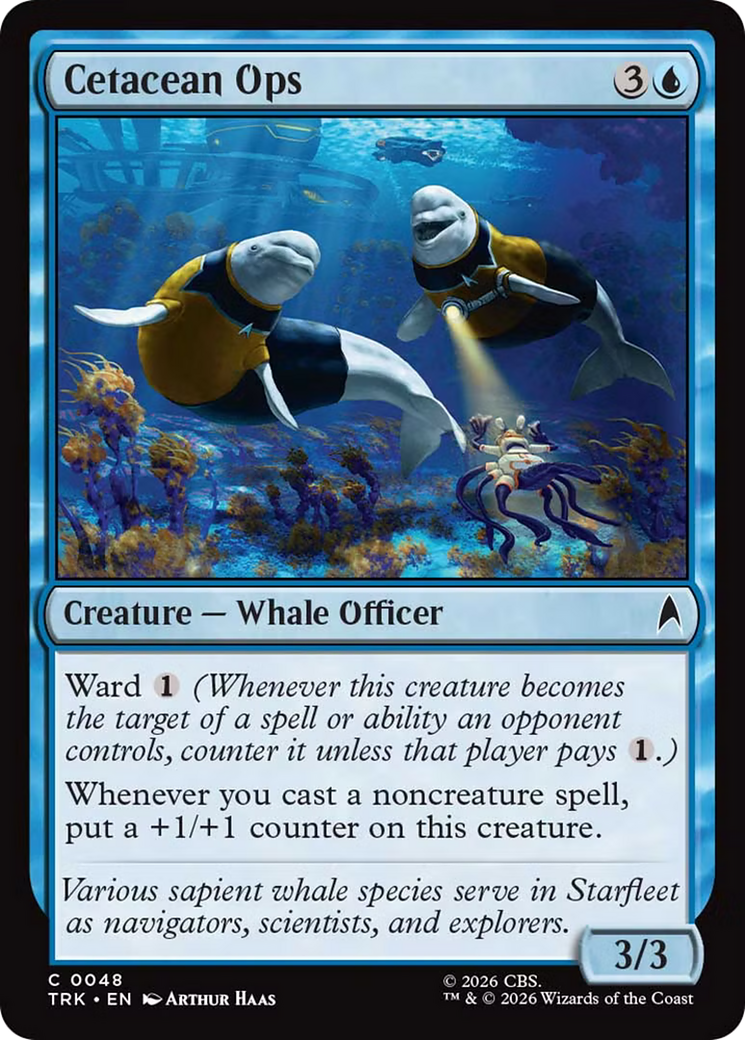 Cetacean Ops - Common Creature — Whale Officer card from Star Trek