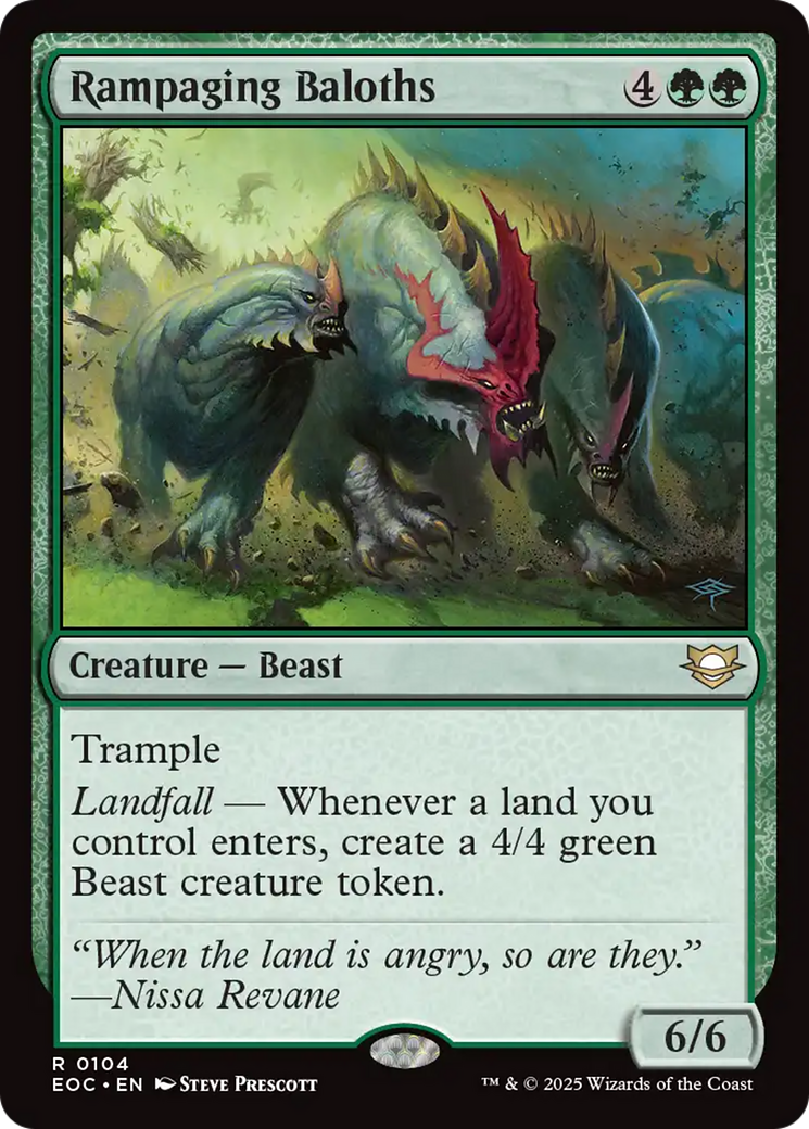 Rampaging Baloths - Rare Creature — Beast card from Edge of Eternities Commander