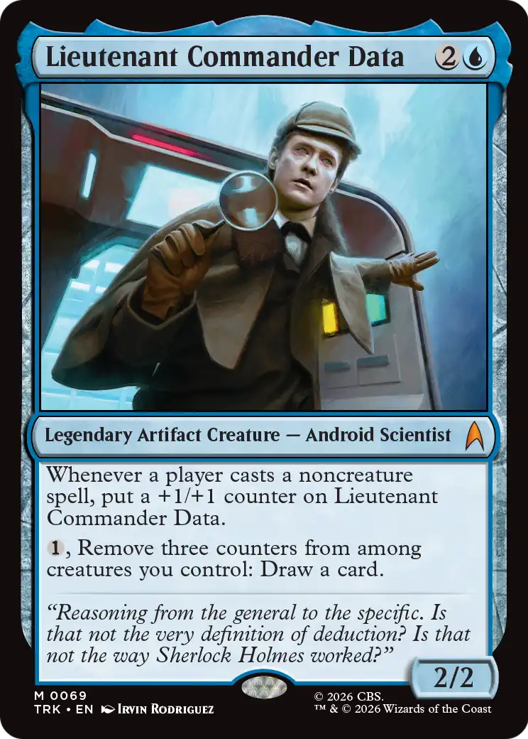 Lieutenant Commander Data - Mythic Legendary Artifact Creature — Android Scientist card from Star Trek