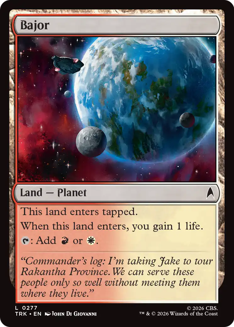 Bajor - Common Land — Planet card from Star Trek
