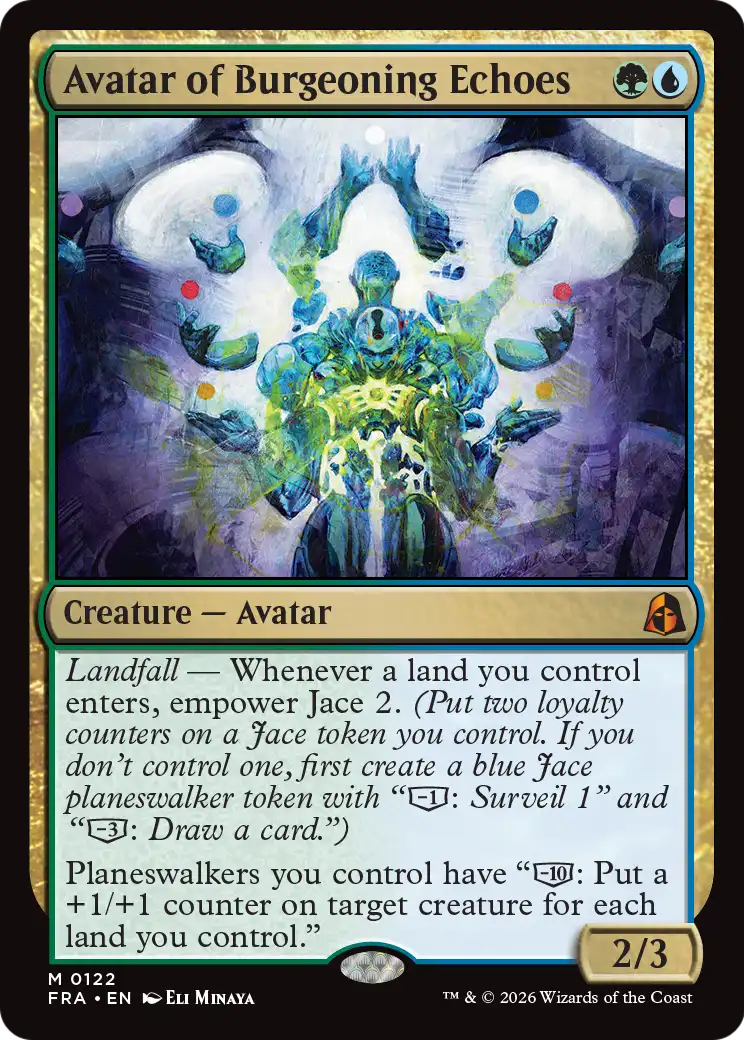 Avatar of Burgeoning Echoes - Mythic Creature — Avatar card from Reality Fracture