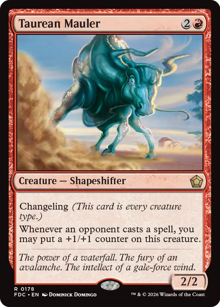 Taurean Mauler - Rare Creature — Shapeshifter card from Foundations Commander