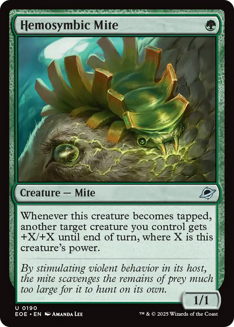 Hemosymbic Mite - Uncommon Creature — Mite card from Edge of Eternities