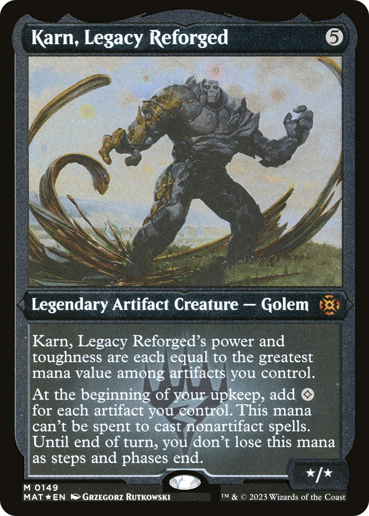 Karn, Legacy Reforged - Mythic Legendary Artifact Creature — Golem card from March of the Machine: The Aftermath