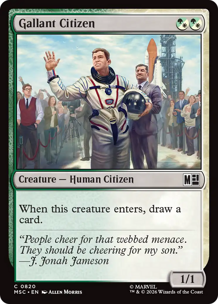Gallant Citizen - Common Creature — Human Citizen card from Marvel Super Heroes Commander