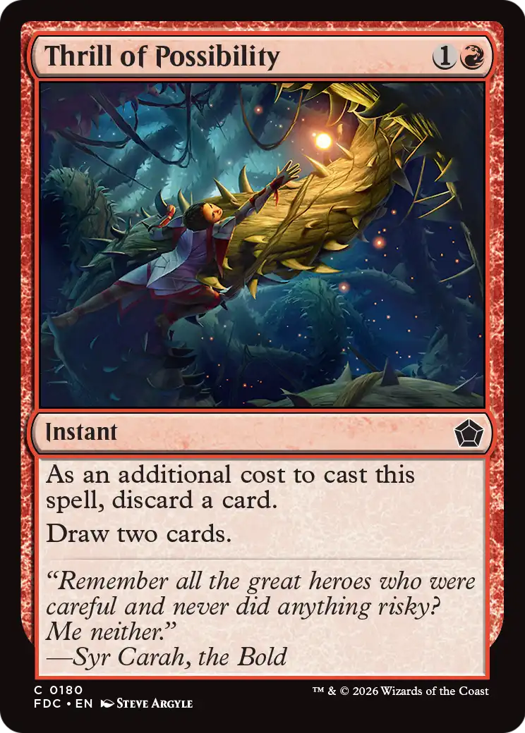 Thrill of Possibility - Common Instant card from Foundations Commander