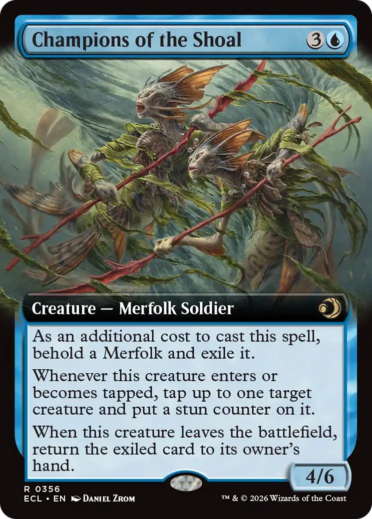 Champions of the Shoal - Rare Creature — Merfolk Soldier card from Lorwyn Eclipsed